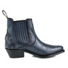 Mayura Boots Marilyn 2487 Marine Blauw/ Dames Cowboy Western Fashion Enklelaars Spitse Neus Schuine Hak Elastiek Sluiting Echt Leer