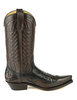 Mayura Boots 1935P Bruin/ Zwart Python Spitse Cowboy Western Laarzen Schuine Hak Rechte Schacht Treklussen Goodyear Welted