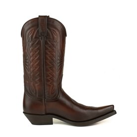 Mayura Boots 1920 Black/ Cognac Pointed Cowboy Western Line Dance Ladies Men Boots Slanted Heel Genuine Leather