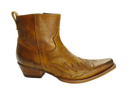 droog Teken een foto Gevangene Sendra Boots 11783 Mimo Bruin Heren Enkellaars Cowboy Western Korte Laarzen  Spitse Neus Beetje Schuine Hak Rits Sluiting - mooileer.nl