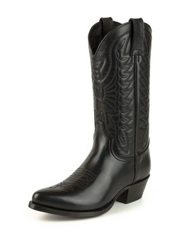 Mayura Boots Arpia 2534 Zwart/ Dames Western Laarzen Sierstiksel Spitse Neus Schuine Hak Glad Leer