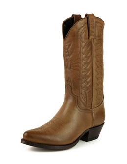 Mayura Boots Arpia 2534 Hazelnoot Bruin/ Dames Western Laarzen Sierstiksel Spitse Neus Schuine Hak Glad Leer Voor