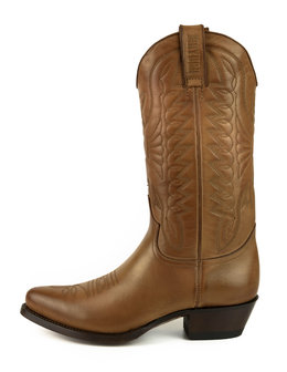 Mayura Boots Arpia 2534 Hazelnoot Bruin/ Dames Western Laarzen Sierstiksel Spitse Neus Schuine Hak Glad Leer Zij