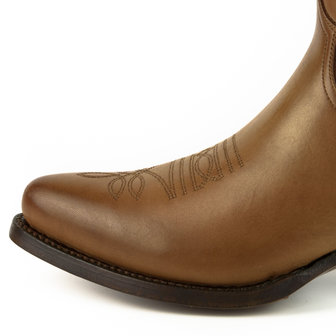 Mayura Boots Arpia 2534 Hazelnoot Bruin/ Dames Western Laarzen Sierstiksel Spitse Neus Schuine Hak Glad Leer Neus