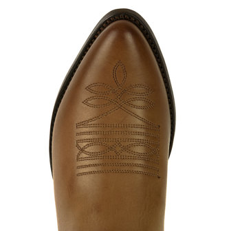 Mayura Boots Arpia 2534 Hazelnoot Bruin/ Dames Western Laarzen Sierstiksel Spitse Neus Schuine Hak Glad Leer Wreef