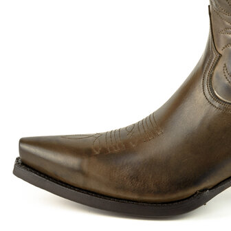 Mayura Boots Virgi 2536 Bruin/ Dames Western Laarzen Sierstiksel Spitse Neus Rechte Schacht Hoge Hak Glad Leer