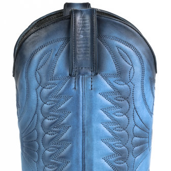 Mayura Boots 1920 / Blauw Spitse Cowboy Western Line Dance Dames Heren Laarzen Schuine Hak Echt Leer Schacht