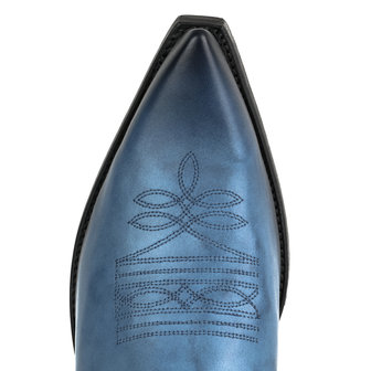 Mayura Boots 1920 / Blauw Spitse Cowboy Western Line Dance Dames Heren Laarzen Schuine Hak Echt Leer Wreef