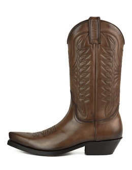 Mayura Boots 1920 Kastanje Bruin/ Spitse Cowboy Western Line Dance Dames Heren Laarzen Schuine Hak Echt Leer Zijkant