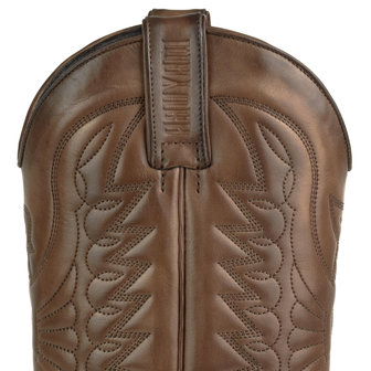 Mayura Boots 1920 Kastanje Bruin/ Spitse Cowboy Western Line Dance Dames Heren Laarzen Schuine Hak Echt Leer Detail Schacht