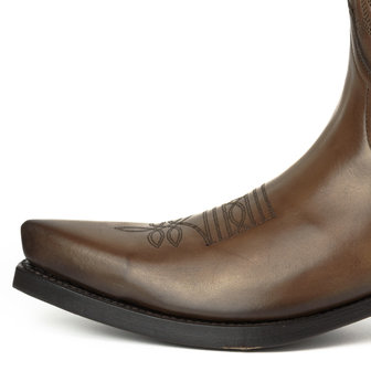 Mayura Boots 1920 Kastanje Bruin/ Spitse Cowboy Western Line Dance Dames Heren Laarzen Schuine Hak Echt Leer Spitse Neus