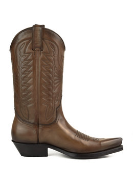 Mayura Boots 1920 Kastanje Bruin/ Spitse Cowboy Western Line Dance Dames Heren Laarzen Schuine Hak Echt Leer