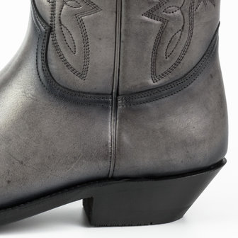 Mayura Boots 1920 Grijs/ Spitse Cowboy Western Line Dance Dames Heren Laarzen Schuine Hak Echt Leer Hak