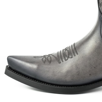 Mayura Boots 1920 Grijs/ Spitse Cowboy Western Line Dance Dames Heren Laarzen Schuine Hak Echt Leer Neus