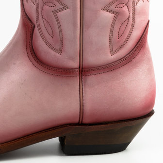 Mayura Boots 1920 Roze/ Spitse Cowboy Western Line Dance Dames Heren Laarzen Schuine Hak Echt Leer