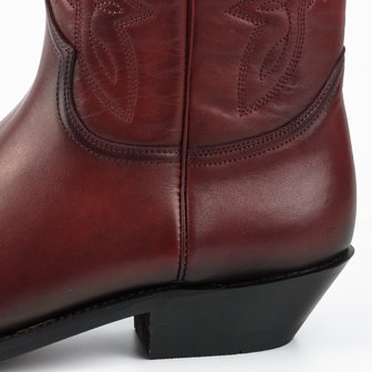 Mayura Boots 1920 Bordeaux / Spitse Cowboy Western Line Dance Dames Laarzen Heren Schuine Hak Echt Leer Hak