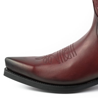Mayura Boots 1920 Bordeaux / Spitse Cowboy Western Line Dance Dames Laarzen Heren Schuine Hak Echt Leer Neus