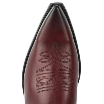 Mayura Boots 1920 Bordeaux / Spitse Cowboy Western Line Dance Dames Laarzen Heren Schuine Hak Echt Leer Wreef