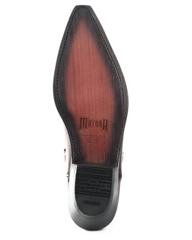 Mayura Boots 1920 Bordeaux / Spitse Cowboy Western Line Dance Dames Laarzen Heren Schuine Hak Echt Leer Zool