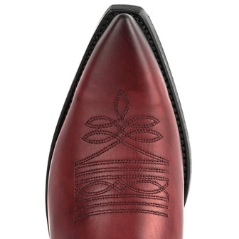 Mayura Boots 1920 Red/ Pointed Cowboy Western Line Dance Ladies Men Boots Slanted Heel Genuine Leather  Instep