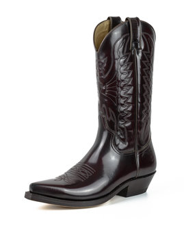 Mayura Boots 1920 Florentic Bordeaux/ Pointed Cowboy Western Line Dance Ladies Men Boots Slanted Heel Genuine Leather Front