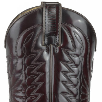 Mayura Boots 1920 Florentic Bordeaux/ Pointed Cowboy Western Line Dance Ladies Men Boots Slanted Heel Genuine Leather Detail Pu