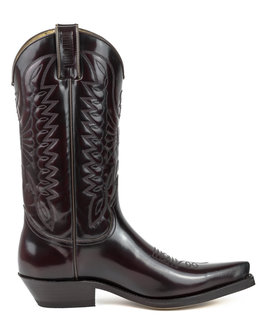 Mayura Boots 1920 Florentic Bordeaux/ Spitse Cowboy Western Line Dance Dames Heren Laarzen Schuine Hak Echt Leer