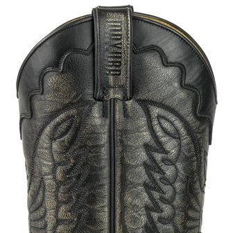 Mayura Boots 1927 Zwart/ Spitse Cowboy Western Dames Heren Laarzen Schuine Hak Two Tone Echt Leer Adelaar Treklussen