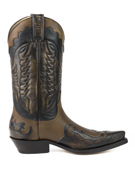 Mayura Boots 1927 Bruin/ Spitse Cowboy Western Dames Heren Laarzen Schuine Hak Two Tone Echt Leer