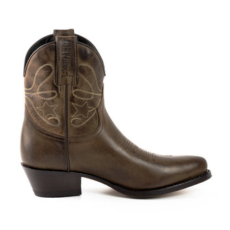 Mayura Boots 2374 Kastanje/ Dames Cowboy fashion Enkellaars Spitse Neus Western Hak Echt Leer