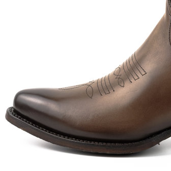 Mayura Boots 2374 Vintage Hazelnoot/ Dames Cowboy fashion Enkellaars Spitse Neus Western Hak Echt Leer