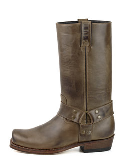 Mayura Boots 01 Bruin/ Biker Western Laarzen Mannen Vierkante Neus Platte Hak Vast Sierspoor