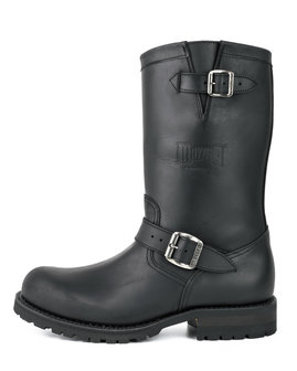 Mayura Boots 18 Zwart/ Biker Dames Heren Motorlaarzen Ronde Neus Anti Slip Zool Echt leer