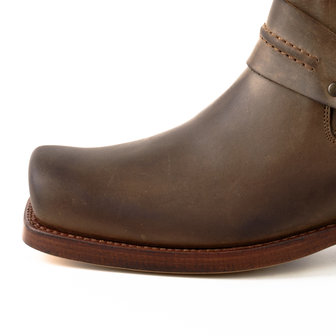 Mayura Boots 04 Bruin/Cowboy Western Enkellaars Heren Dames Vierkante Neus Vast Spoor Elastiek Sluiting