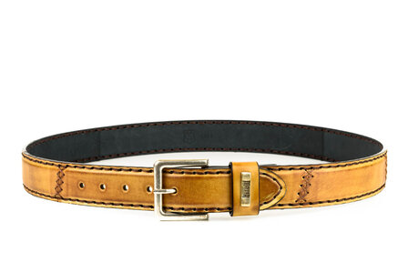 Mayura Belt 925 Whisky Cowboy Western 4 cm Brede Jeans Riem Verwisselbare Gesp Glad leder