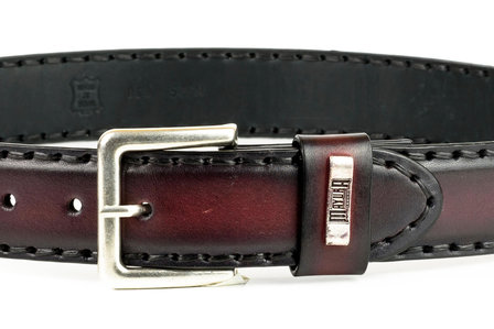 Mayura Riem 925 Bordeaux Rode Cowboy Western 4 cm Brede Jeans Riem Verwisselbare Gesp Glad leder