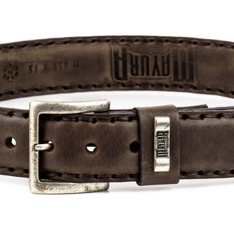 Mayura Riem 658 Kastanje Bruin Chopper Conchos Metaal Kruisen 4cm Breed Verwisselbare Gesp