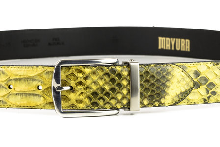 Mayura Riem 810P Geel Python 3.5cm Breed Verwisselbare Gesp