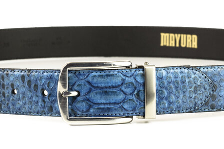 Mayura Riem 810P Blauw Python 3.5cm Breed Verwisselbare Gesp