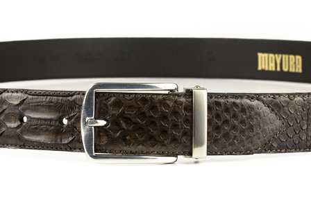 Mayura Riem 810P Bruin Python 3.5cm Breed Verwisselbare Gesp