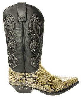 Sendra Boots 2605 Pico Ecru Heren Python Western Laarzen Spitse Neus Hak - mooileer.nl