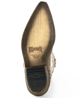 Mayura Boots 17 Taupe Ecotan  Dames Heren Cowboy Western Laarzen Spitse Neus Schuine Hak Waxed Leer zool