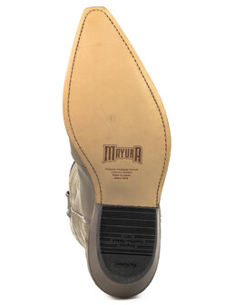 Mayura Boots 17 Taupe/ Men Women Cowboy Western Boots Pointed Toe Slanted Heel Waxed Leather Sole