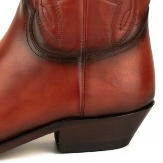 Mayura Boots 1920 Cognac/ Spitse Cowboy Western Line Dance Dames Heren Laarzen Schuine Hak Echt Leer