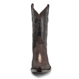 Sendra Boots Texas Mantaraya Chocolate Cuervo Bruin Heren Spitse Exotische Cowboy Laarzen Cubaanse hak Lederen zool