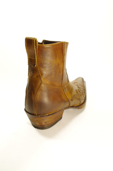 Patriottisch Schepsel Continentaal Sendra Boots 11783 Mimo Bruin Heren Enkellaars Cowboy Western Korte Laarzen  Spitse Neus Beetje Schuine Hak Rits Sluiting - mooileer.nl