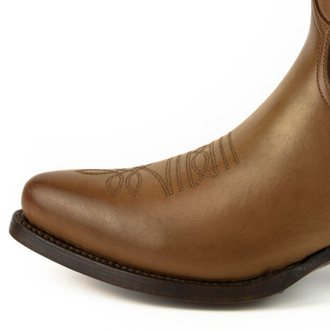 Mayura Boots Arpia 2534 Hazelnoot Bruin/ Dames Western Laarzen Sierstiksel Spitse Neus Schuine Hak Glad Leer Neus