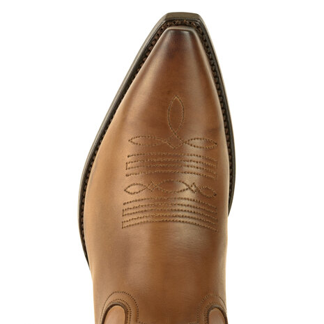 Mayura Boots Virgi 2536 Hazelnut/ Ladies Western Boots Ornamental Stitching Pointed Nose Straight Shaft High Heel Smooth Leathe
