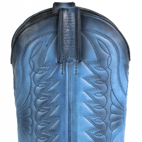 Mayura Boots 1920 / Blauw Spitse Cowboy Western Line Dance Dames Heren Laarzen Schuine Hak Echt Leer Schacht
