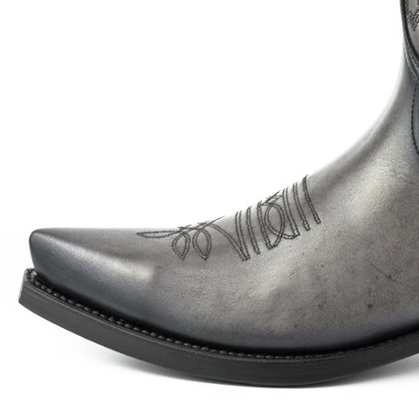 Mayura Boots 1920 Grijs/ Spitse Cowboy Western Line Dance Dames Heren Laarzen Schuine Hak Echt Leer Neus